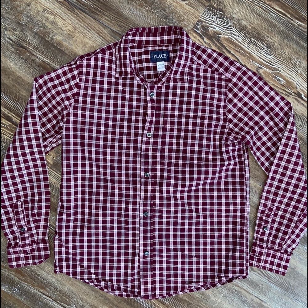 Children’s Place boys gently used Maroon oxford